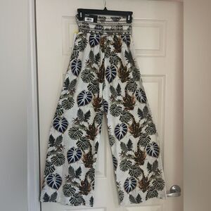 Dahui Hawaii Women's Linen Pants Sz  S Wide Leg Hippie, beach Boho Cruise Wear